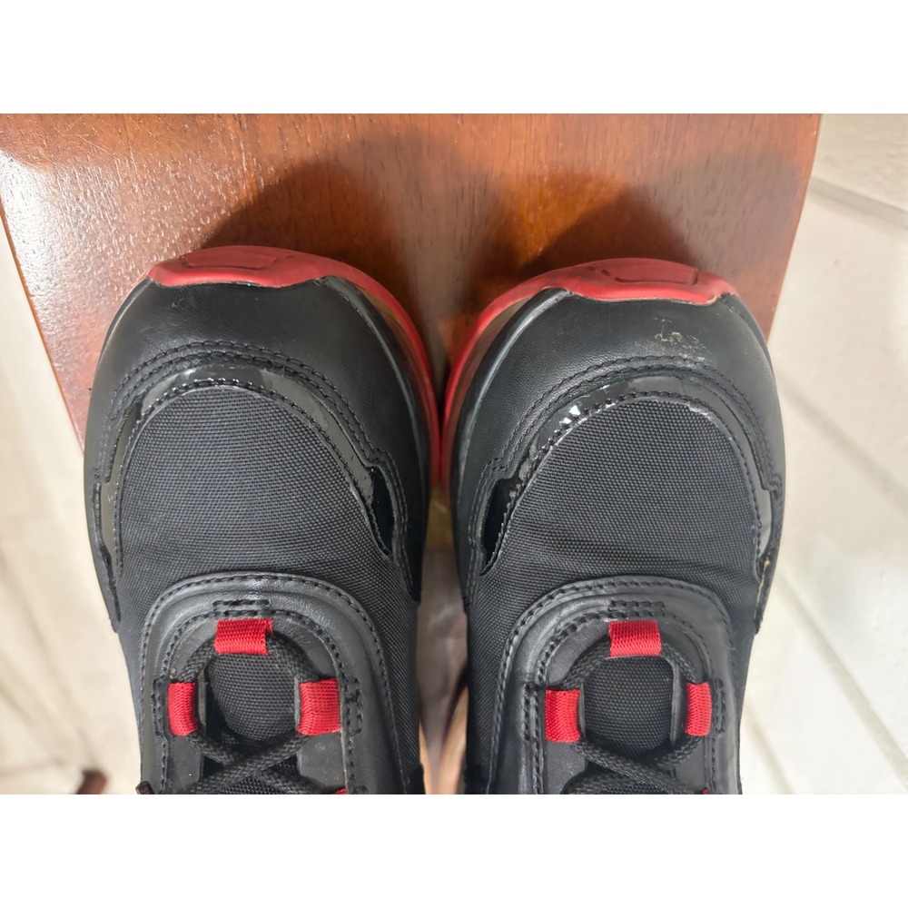 Michael Kors Bodie Bubble Trainer Sneakers Black Red Logo Platform Womens 8M - Picture 6 of 11
